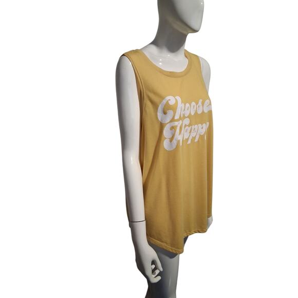 Grayson Threads Womens sz XXL “Choose Happy” Grungecore Academia Prep‎ Tank Top - Picture 3 of 9